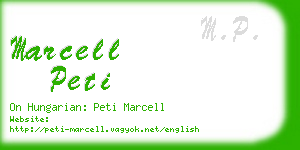 marcell peti business card